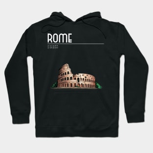 Rome Italia, colosseum, coordinates Hoodie